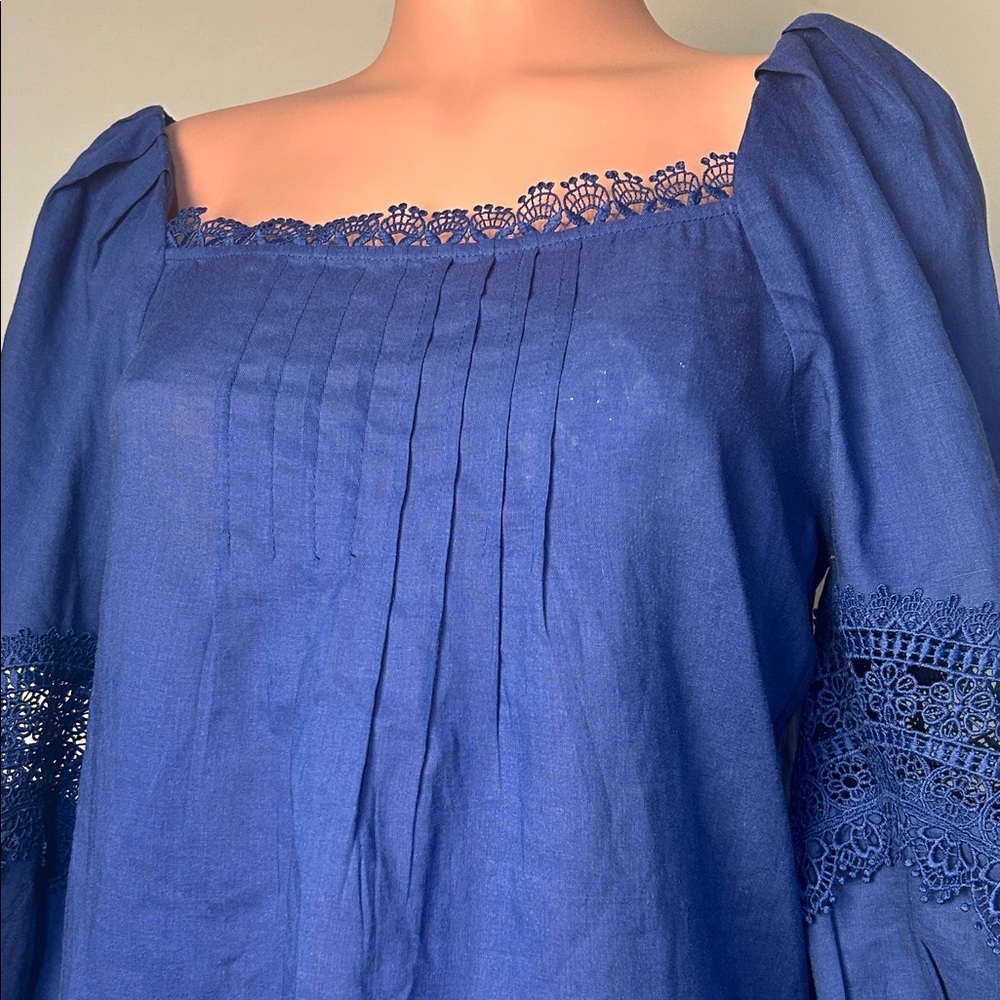 Salsa Jeans Women’s Top Blouse Long Sleeved Embroidered Size Medium - Picture 4 of 16